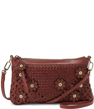 HOBO Darcy Floral Woven Leather Crossbody Bag