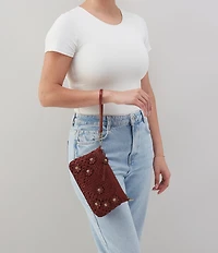 HOBO Darcy Floral Woven Leather Crossbody Bag