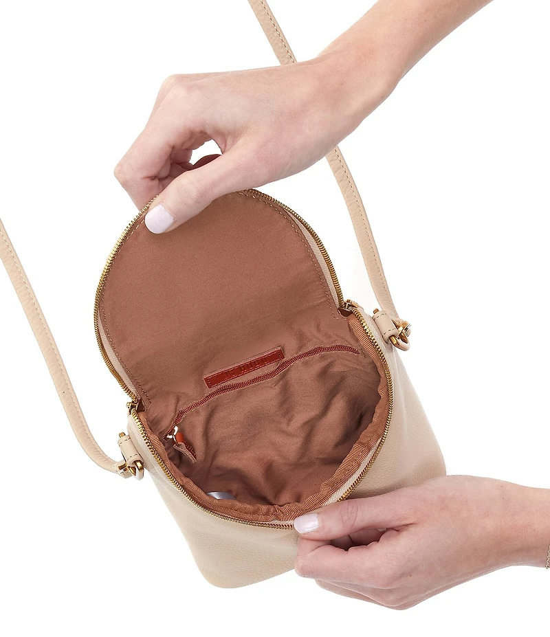 HOBO Fern Leather Woven Strap Crossbody Bag