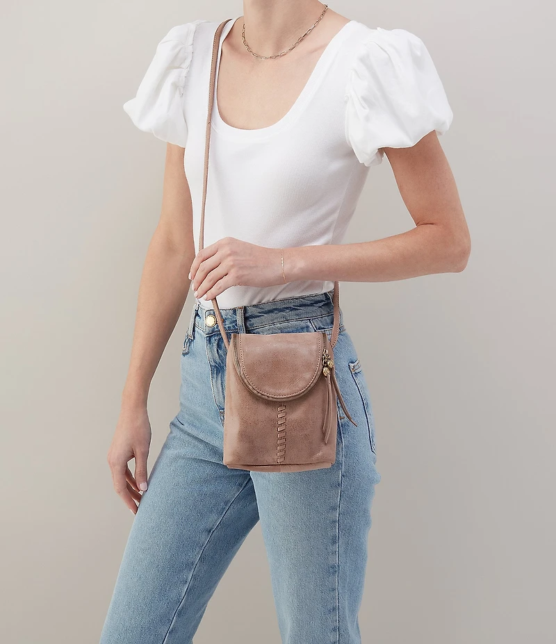 HOBO Fern Stitched Leather Crossbody Bag