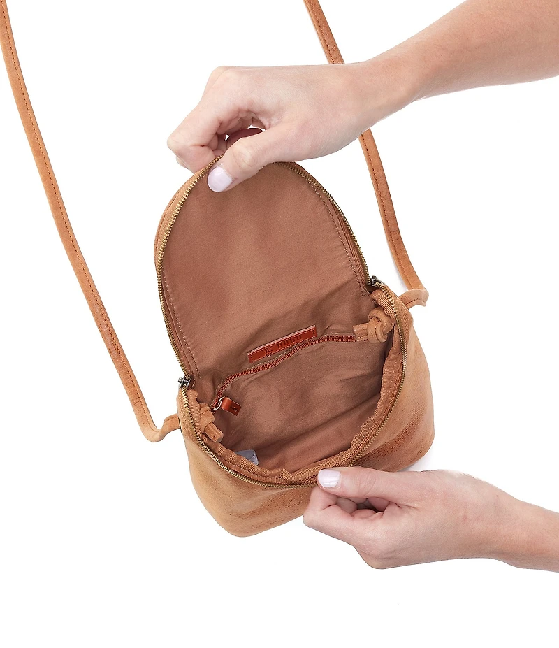 HOBO Fern Stitched Leather Crossbody Bag