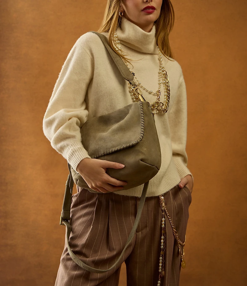 HOBO Harley Leather Whipstitch Convertible Shoulder Bag