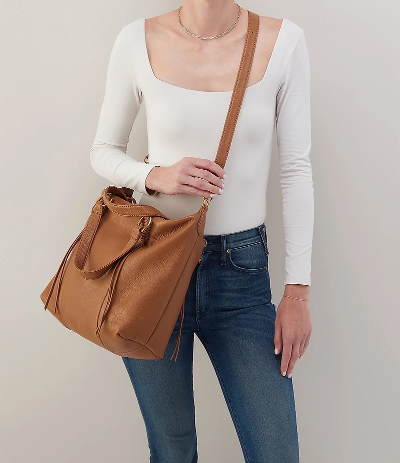 HOBO Harley Leather Slouchy Satchel Bag