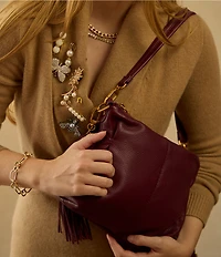 HOBO Kori Leather Tassel Convertible Crossbody Shoulder Bag