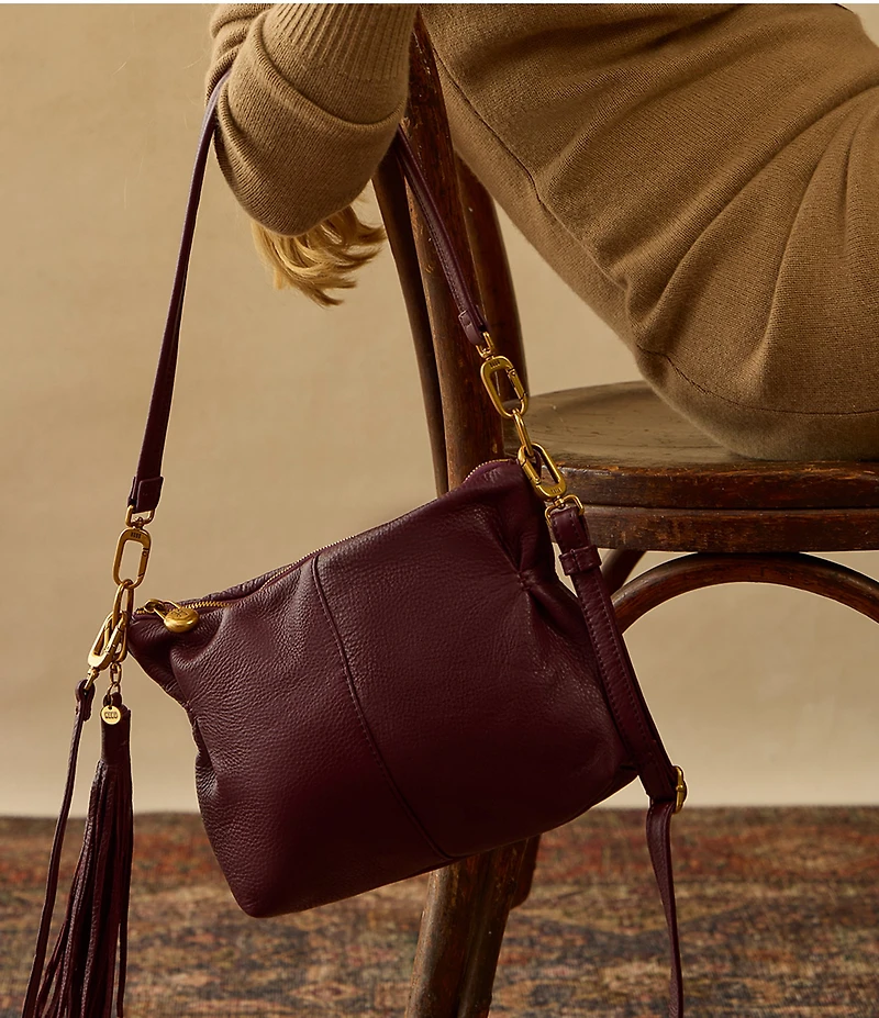 HOBO Kori Leather Tassel Convertible Crossbody Shoulder Bag