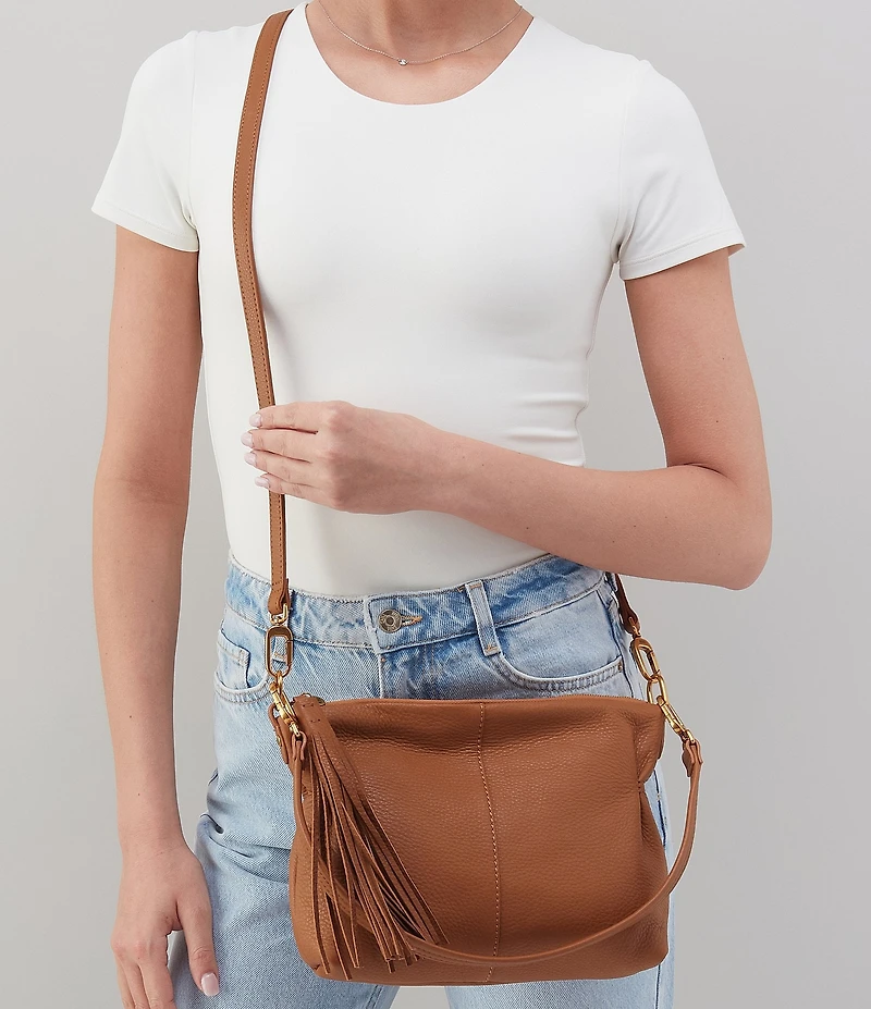 HOBO Kori Leather Tassel Convertible Crossbody Shoulder Bag