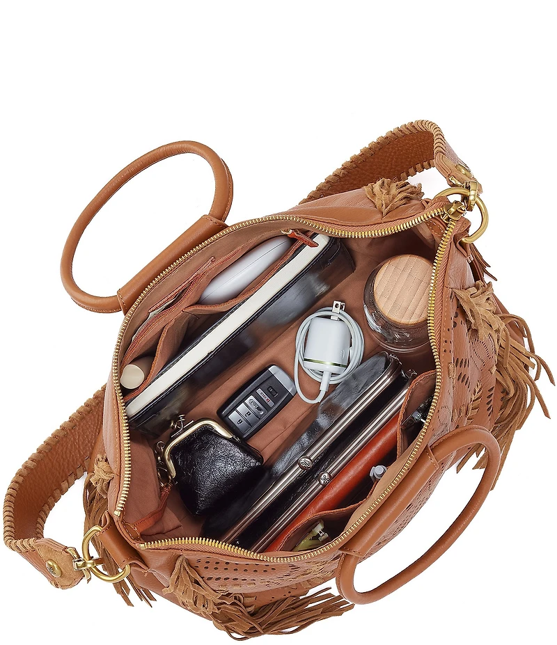 HOBO Large Sheila Fringe Satchel Bag
