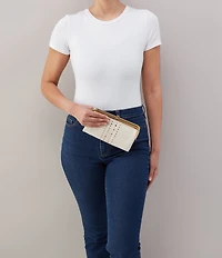 HOBO Lauren Leather Studded Clutch Wallet