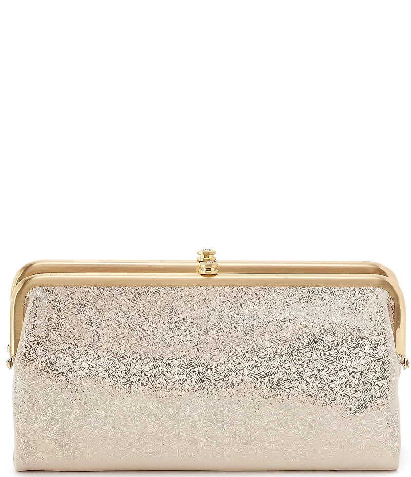 HOBO Lauren Metallic Shimmer Leather Clutch-Wallet