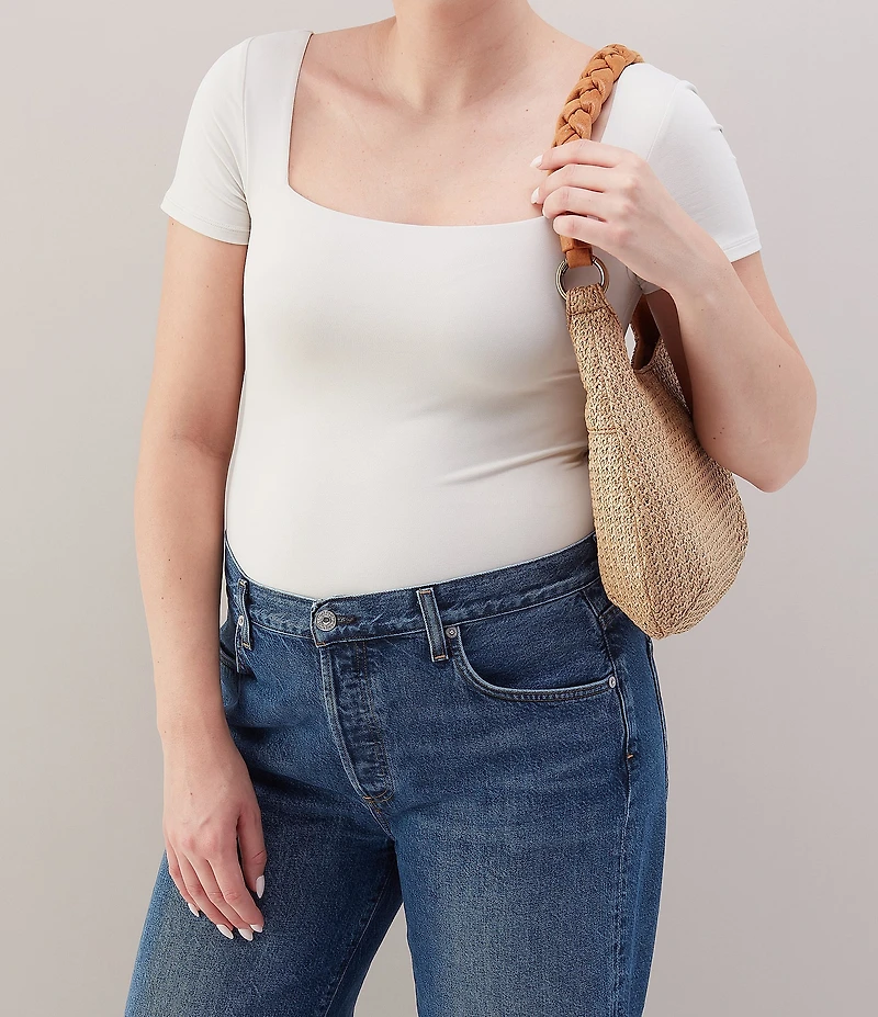 HOBO Madison Woven Straw Shoulder Bag