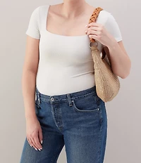 HOBO Madison Woven Straw Shoulder Bag