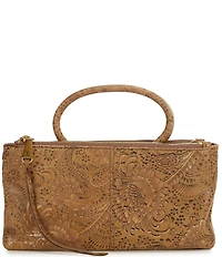 HOBO Mink Folkloare Sable Handle Tooled Crossbody Bag