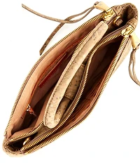 HOBO Mink Folkloare Sable Handle Tooled Crossbody Bag