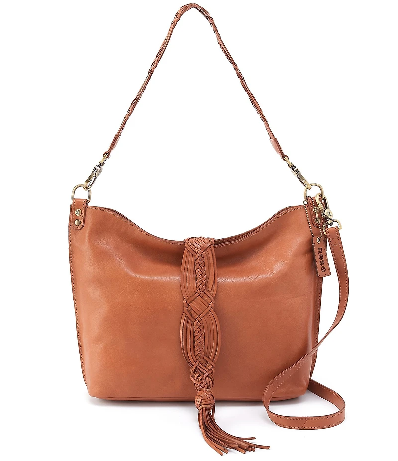 HOBO Pier Woven Fringe Tassel Shoulder Bag