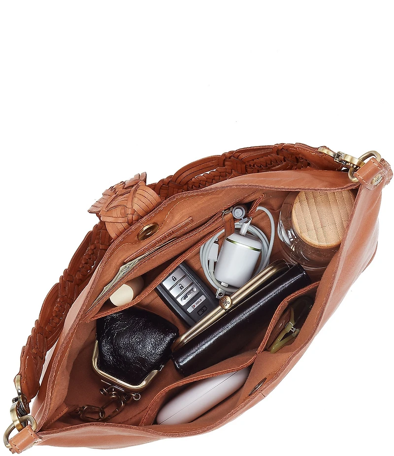HOBO Pier Woven Fringe Tassel Shoulder Bag
