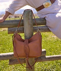 HOBO Pier Woven Fringe Tassel Shoulder Bag