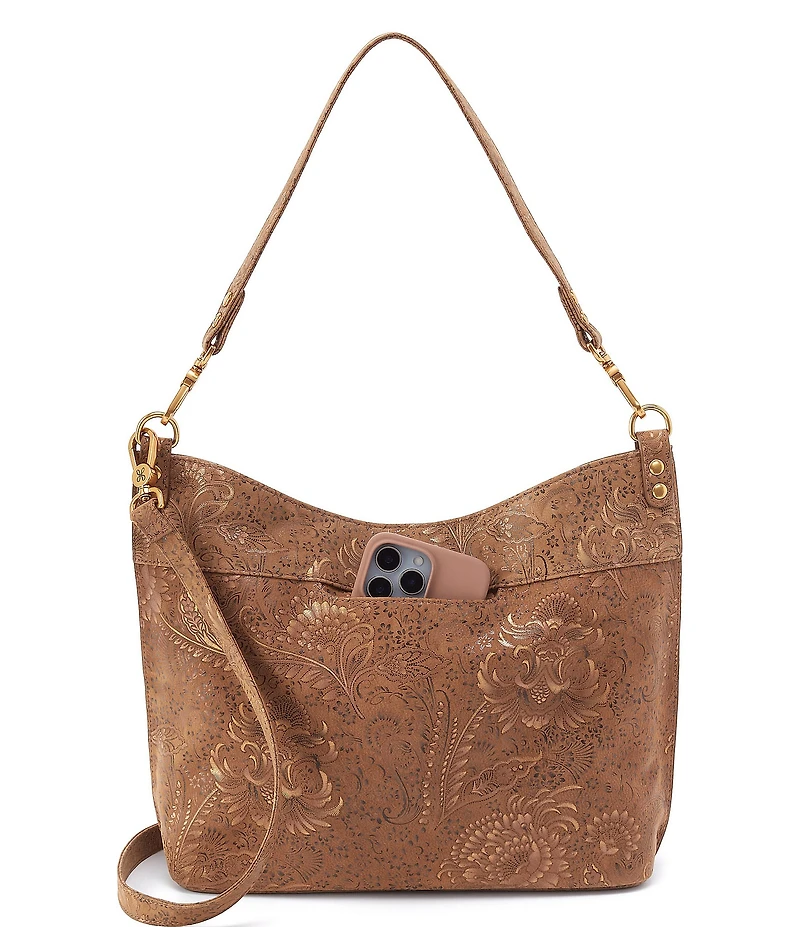HOBO Pier Tooled Floral Shoulder Bag