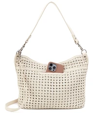 HOBO Pier Woven Leather Shoulder Bag
