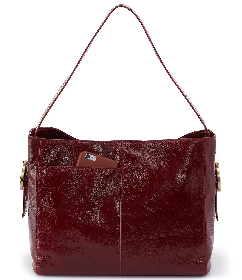 HOBO Render Crackle Leather Shoulder Bag