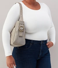 HOBO Render Leather Whipstitch Shoulder Bag