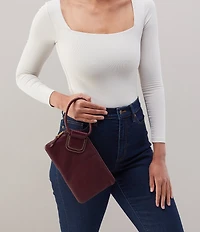 HOBO Sable Beaded Detail Leather Wristlet