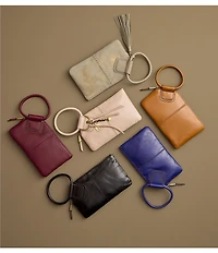 HOBO Sable Beaded Detail Leather Wristlet