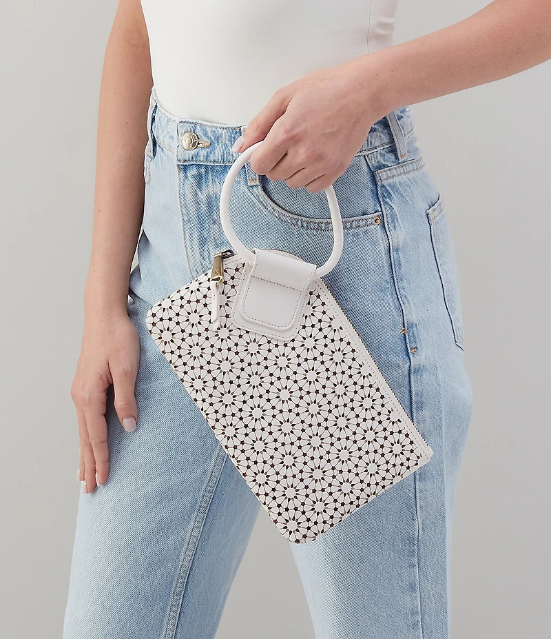 HOBO Sable Daisy Perforated Wristlet