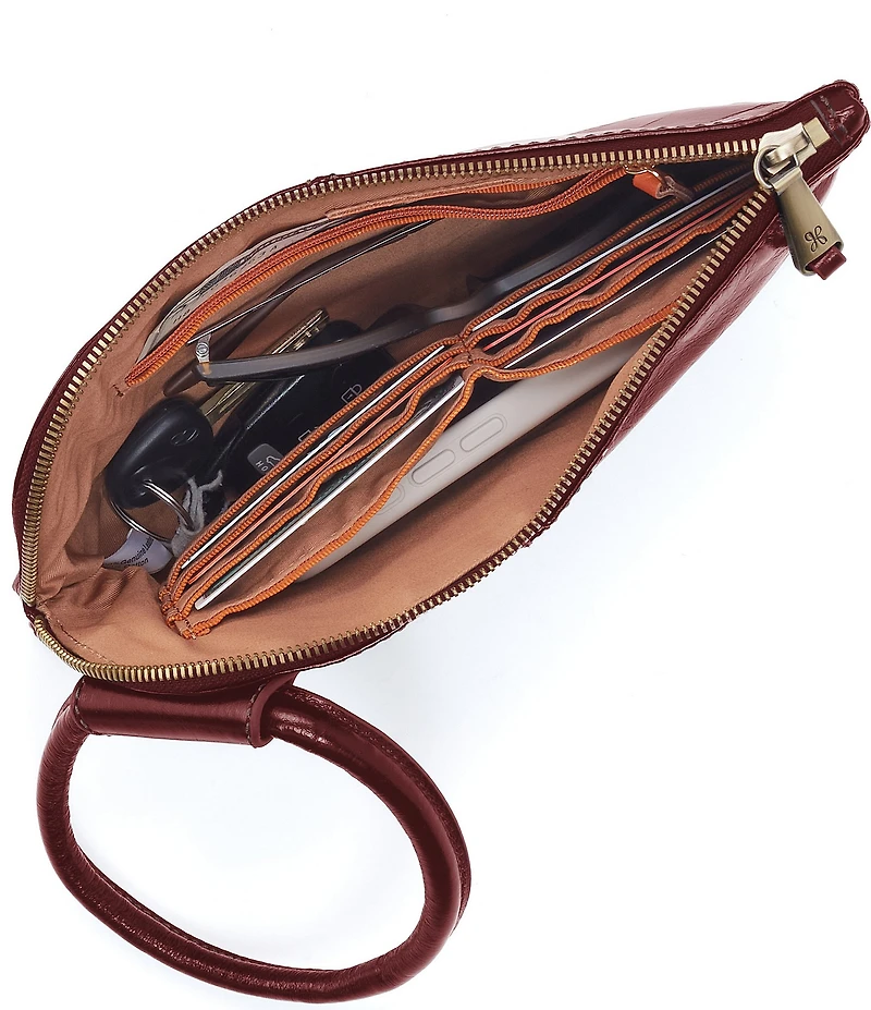 HOBO Sable Leather Ring-Handle Wristlet