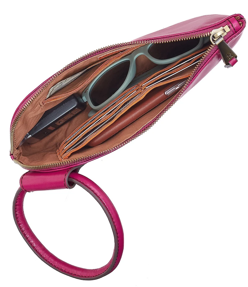 HOBO Sable Leather Ring-Handle Wristlet