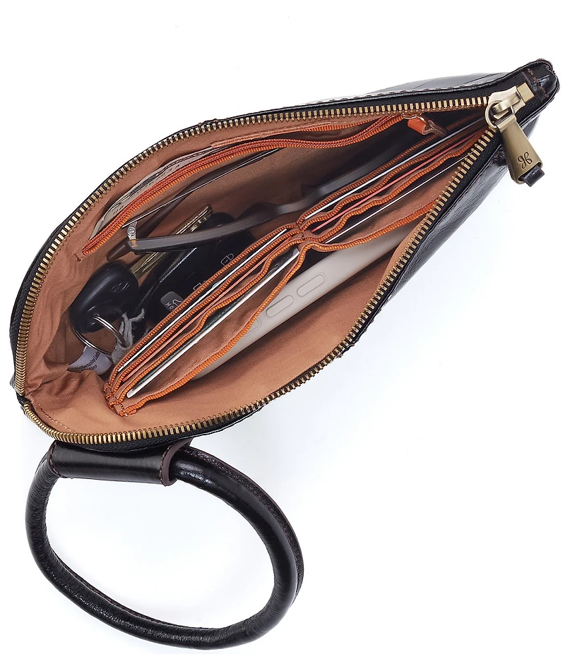 HOBO Sable Leather Ring-Handle Wristlet