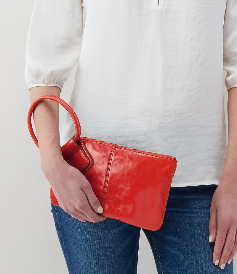 HOBO Sable Leather Ring-Handle Wristlet