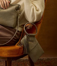HOBO Sable Whipstitch Tassel Wristlet
