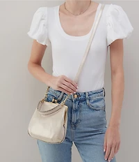 HOBO Alba Metallic Frame Kisslock Crossbody Bag