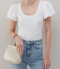 HOBO Alba Metallic Frame Kisslock Crossbody Bag