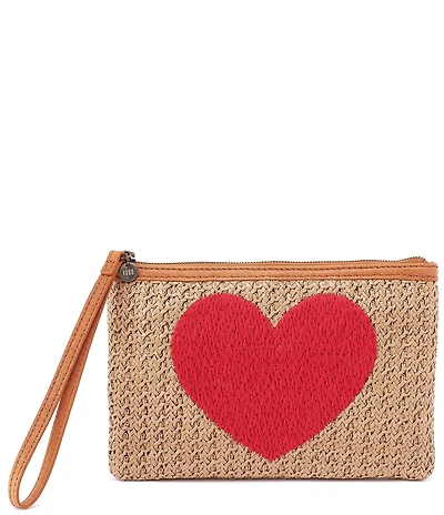 HOBO Straw Heart Wristlet