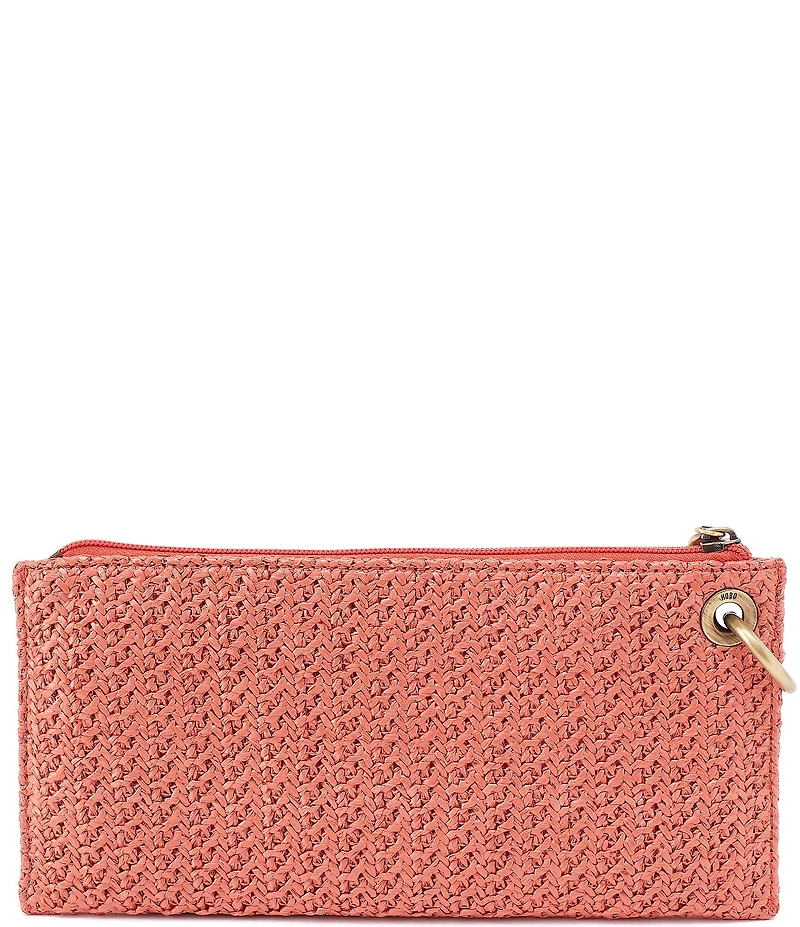 HOBO Wild Rose Woven Straw Vida Wristlet