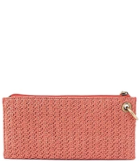 HOBO Wild Rose Woven Straw Vida Wristlet