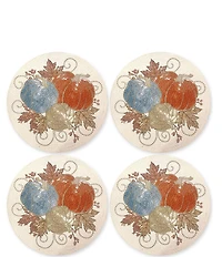 Homewear Harvest Gilded Pumpkins Placemats, Set of 4