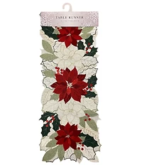 Homewear Holiday Yule Poinsettia Runner, 72#double;