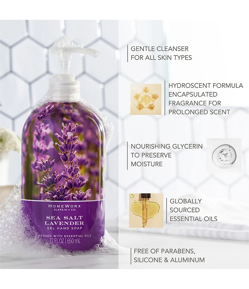 Homeworx by Slatkin + Co. Sea Salt Lavender Gel Hand Soap