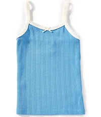 Honey & Sparkle Big Girls Solid Ribbed Cami Tank Top