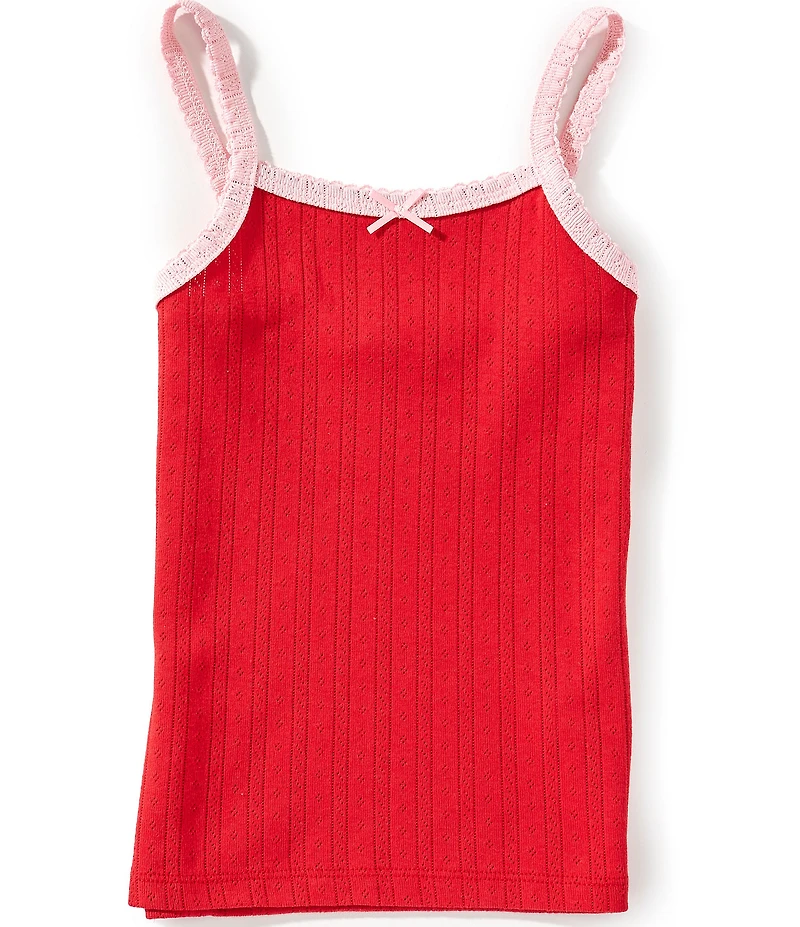 Honey & Sparkle Big Girls Solid Ribbed Cami Tank Top