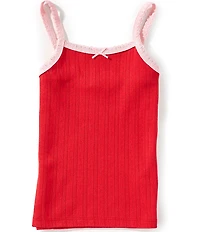 Honey & Sparkle Big Girls Solid Ribbed Cami Tank Top