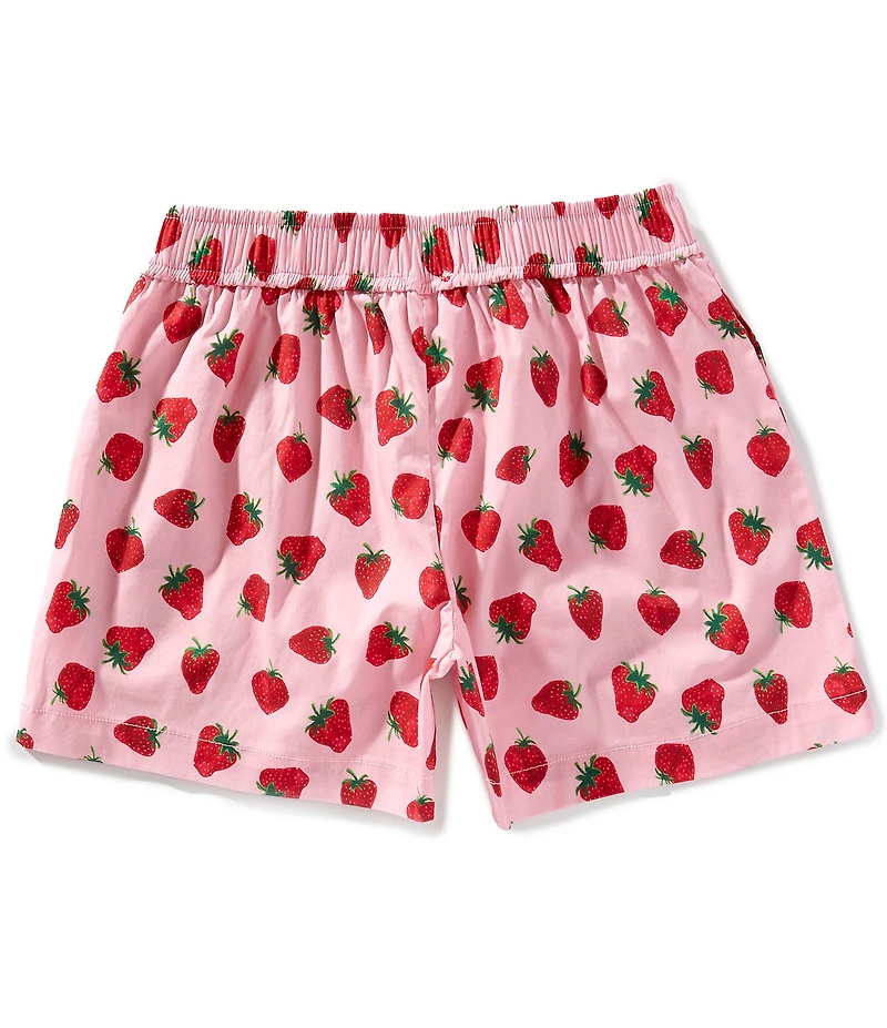 Honey & Sparkle Big Girls Strawberry Print Boxer Shorts