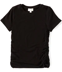 Honey & Sparkle Big Girls Short-Sleeve Solid Cinched-Side T-Shirt