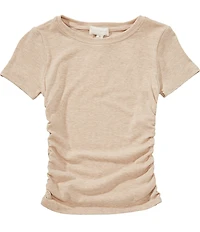 Honey & Sparkle Big Girls Short-Sleeve Solid Cinched-Side T-Shirt