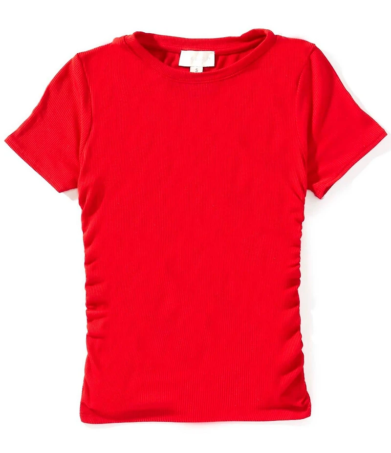 Honey & Sparkle Big Girls Short-Sleeve Solid Cinched-Side T-Shirt