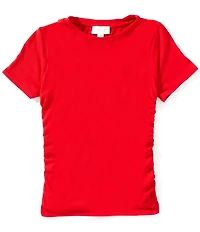 Honey & Sparkle Big Girls Short-Sleeve Solid Cinched-Side T-Shirt