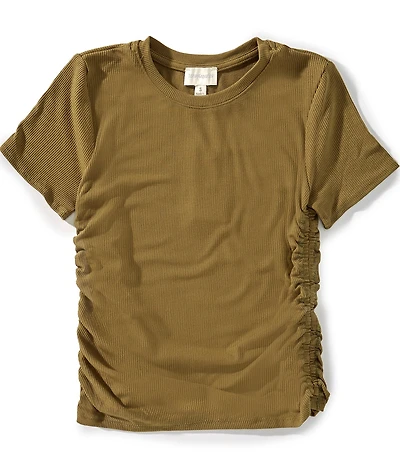 Honey & Sparkle Big Girls Short-Sleeve Solid Cinched-Side T-Shirt