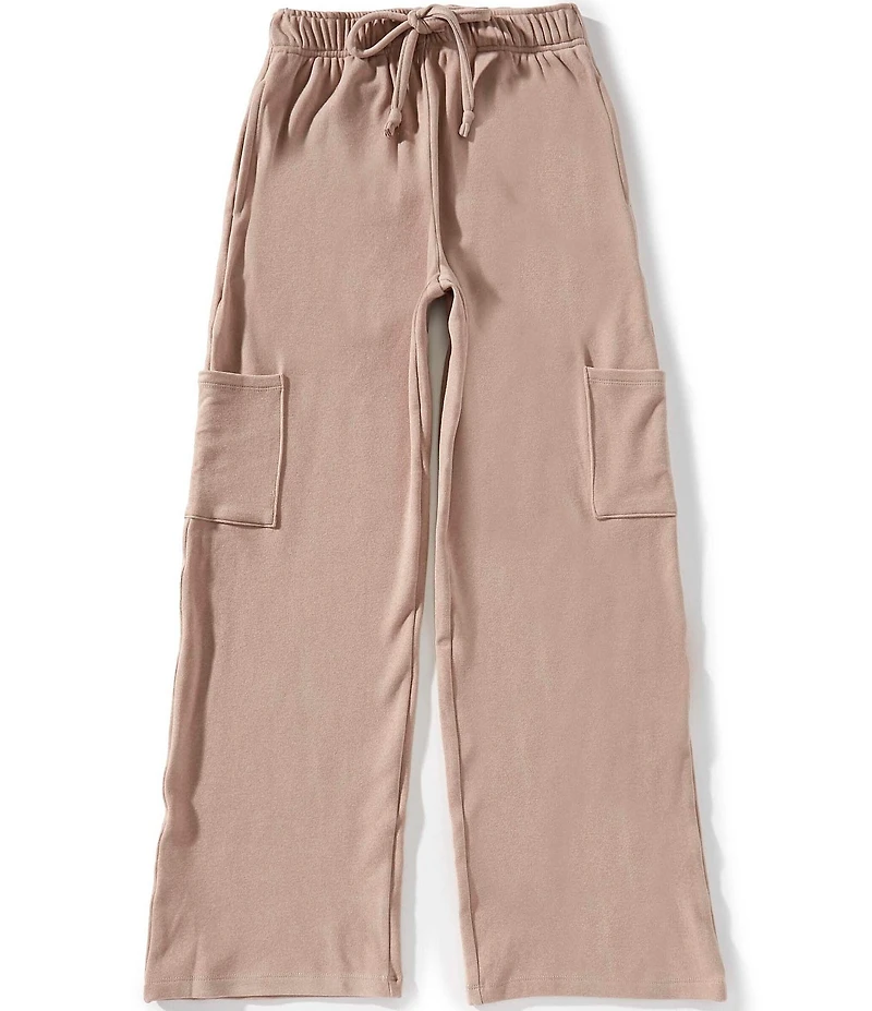 Honey & Sparkle Big Girls Side-Pocket Ribbed Hacci Pants